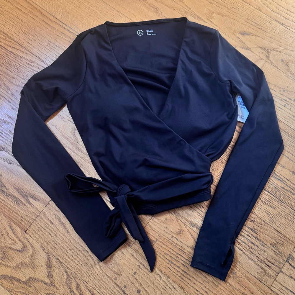 Hollister Black Wrap Top